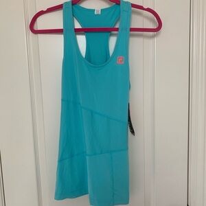 NWT Fila Teal Racerback Tank Top with Media Pocket